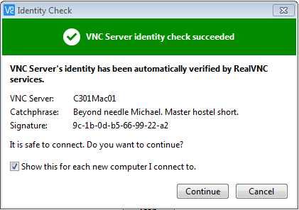 Image Sample Screen to Continue